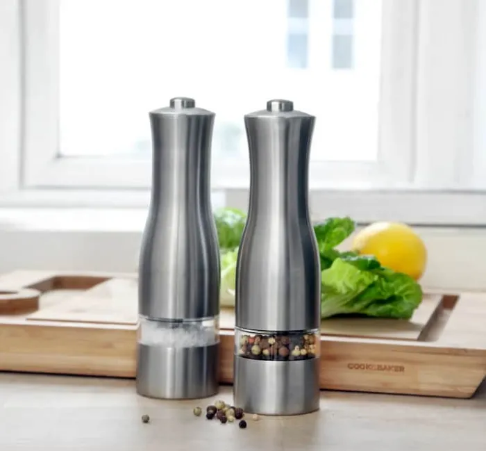Cook & Baker Kværnsæt - 2 dele H 20,5 cm - Elektronisk - Stål