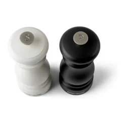 Cook & Baker Kværnsæt - 2 dele H 16 cm - Plastik - Sort/hvid