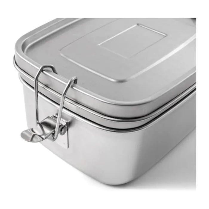 Cook & Baker Madkasse H 8,5 x B 13,5 x L 19 cm - Genanvendt rustfrit stål