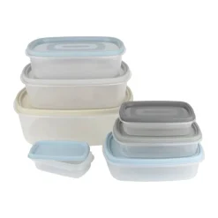 Cook & Baker Opbevaringsboks - 7 stk. 0,2/0,3/0,55/1/1,6/2,6/4,4 liter - Plastik - Multifarvet