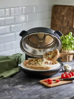 Cook & Baker Pizzamaskine 1200 watt - 5 temperaturindstillinger - Sort