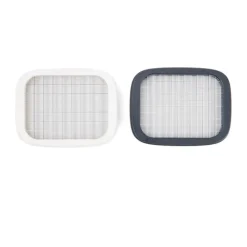 Cook & Baker Pommes Frites Hakker H 17 x B 13 x L 10,5 cm - Plastik/Rustfrit stål - Hvid/Grå