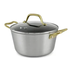 Cook & Baker Premium Gryde 2,3 liter - Genanvendt aluminium - Sølvfarvet/guldfarvet