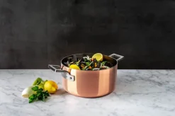 Cook & Baker Premium Gryde m. låg 5,3 liter - 3-Ply stål/aluminium/kobber