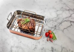 Cook & Baker Premium Rist til bradepande B 22 x L 32 cm - Rustfrit stål - Kobberfarvet