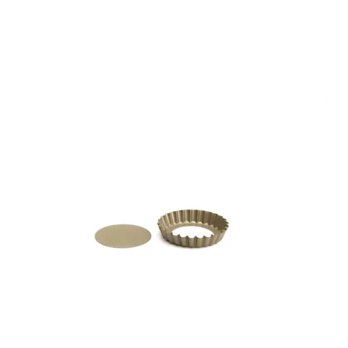 Cook & Baker Premium Tærteform - 4 stk. Ø 10 cm - Carbonstål - Guldfarvet