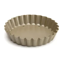 Cook & Baker Premium Tærteform - 4 stk. Ø 10 cm - Carbonstål - Guldfarvet
