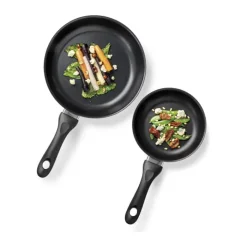 Cook & Baker Pro Pandesæt - 2 dele Ø 20/28 cm - Keramisk belægning - Sort