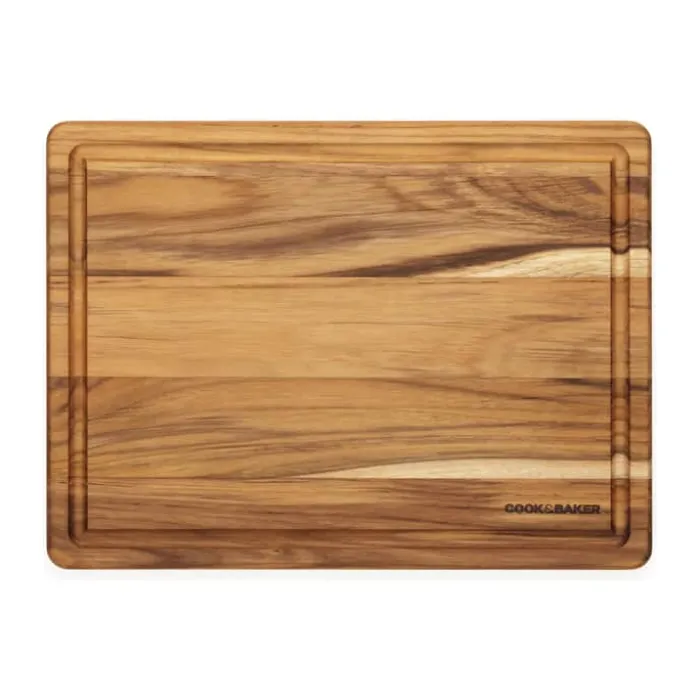 Cook & Baker Skærebræt B 30,5 x L 41 cm - Teaktræ - Natur