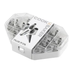 Cook & Baker Tyller - 29 stk Til at dekorere cupcakes og flødeskumskager - Stål