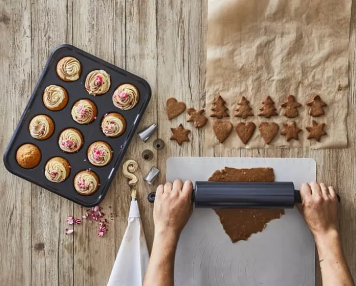 Cook & Baker Tyller - 5 stk Til at dekorere cupcakes og flødeskumskager - Stål
