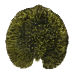 Costa Nova Riviera Asiet - Åkandeblad H 2,7 x B 17 x L 17,5 cm - Stentøj - Mørkegrøn/sort