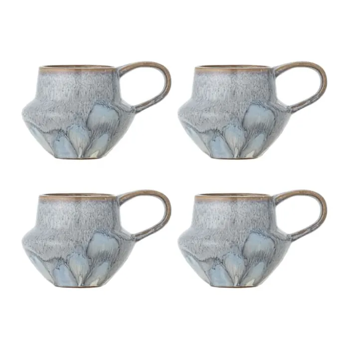 Creative Collection Bessie Krus - 4 stk. 30 cl- Stentøj - Blå
