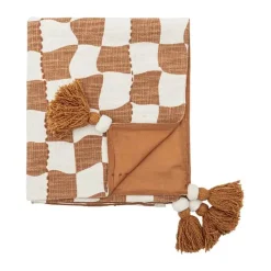 Creative Collection Chola Plaid B 130 x L 150 cm - Genanvendt bomuld - Brun