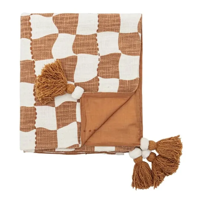 Creative Collection Chola Plaid B 130 x L 150 cm - Genanvendt bomuld - Brun