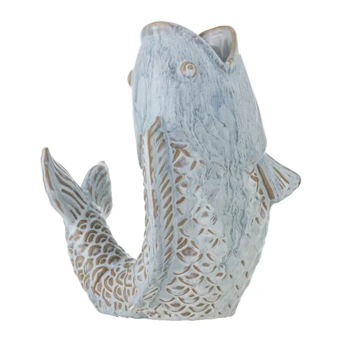 Creative Collection Hiro Vase H 21 x B 13,5 x 17 cm - Stentøj - Blå
