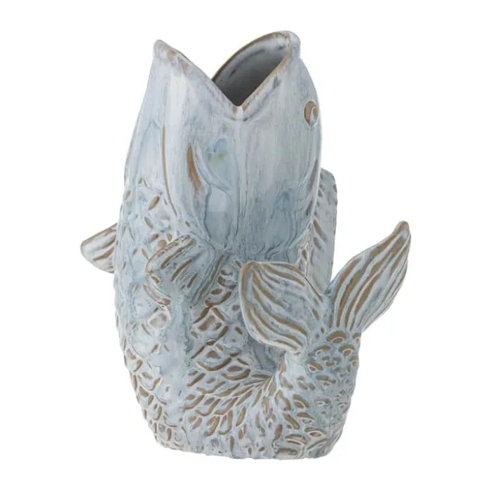 Creative Collection Hiro Vase H 21 x B 13,5 x 17 cm - Stentøj - Blå