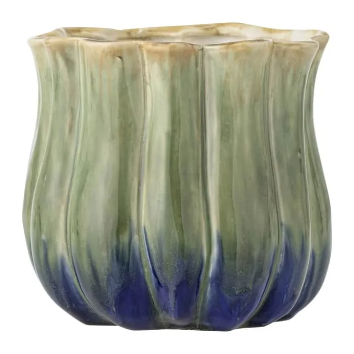Creative Collection Jenner Urtepotteskjuler H 15 cm - Stentøj - Grøn
