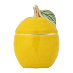 Creative Collection Krukke m. låg - Limone Ø 9 x H 12 cm - Stentøj - Gul
