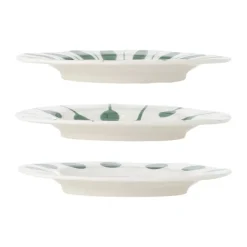 Creative Collection Linora Tallerken - 3 stk. Ø 22 cm - Stentøj - Grøn