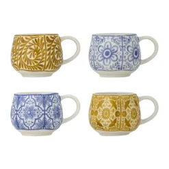 Creative Collection Milton Espressokop - 4 stk. 15 cl - Sten - Blå