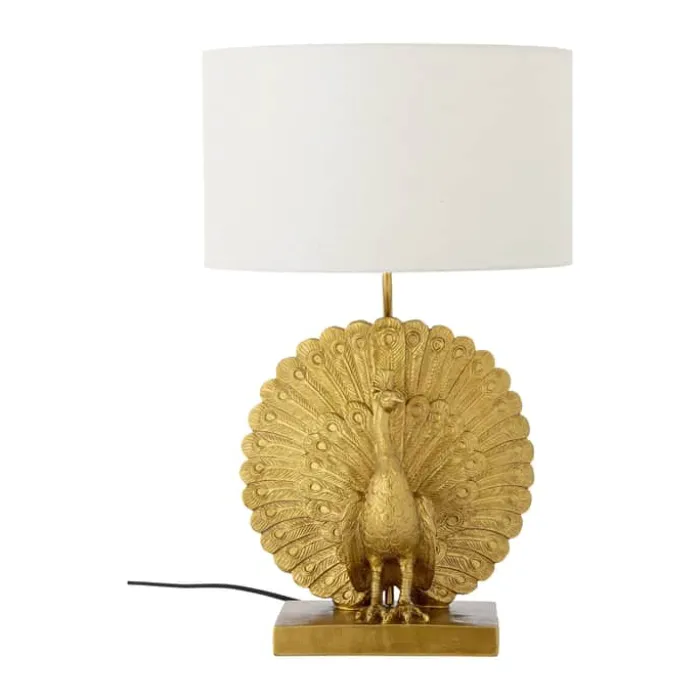 Creative Collection Peacock Bordlampe Ø 35,5 x H 58,5 cm - Polyresin - Guldfarvet