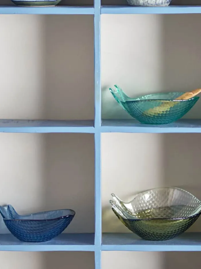 Creative Collection Yuta Skål - 4 stk. B 10,5 x L 14 cm - Glas - Multifarvet
