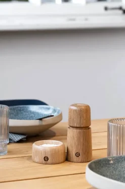 CrushGrind Stockholm Mini Salt/peber Kværn Ø 5 x H 11 cm - Egetræ - Natur