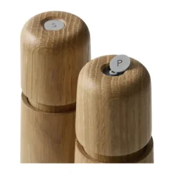 CrushGrind Stockholm Mini Salt/peber Kværn Ø 5 x H 11 cm - Egetræ - Natur