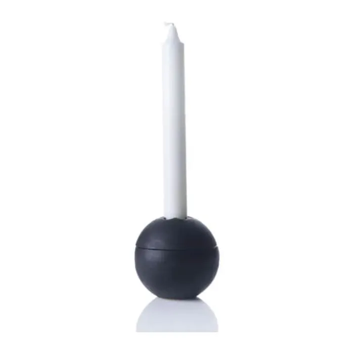 DDG Orb Lysestage Ø 10 cm - Støbejern - Grå