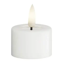 Deluxe Homeart Fyrfadslys - 2 stk Ø 4,1 x H 5,5 - Stearin - Hvid