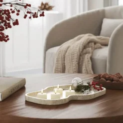 Deluxe Homeart Fyrfadslys - 4 stk Ø 4,5 x H 3,5 - Stearin - Creme