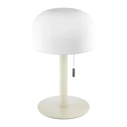 Deluxe Homeart Ikon Smooth LED Bordlampe H 24 cm - Plastik/jern - Beige