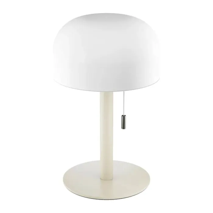 Deluxe Homeart Ikon Smooth LED Bordlampe H 24 cm - Plastik/jern - Beige