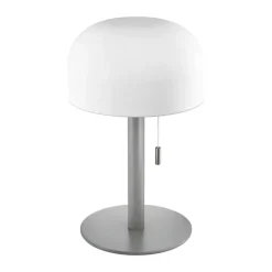 Deluxe Homeart Ikon Smooth LED Bordlampe H 24 cm - Plastik/jern - Lysegrå