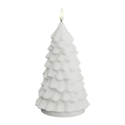 Deluxe Homeart Juletræ LED Lys Ø 10 x H 16 cm - Stearin - Hvid