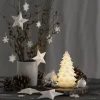 Deluxe Homeart LED Juletræ H 16 cm - Stearin - Hvid