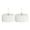 Deluxe Homeart LED Mini Fyrfadslys - 2 stk. Ø 3,5 cm - Stearin - Hvid