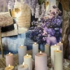 Deluxe Homeart Real Flame LED Udendørs Bloklys Ø 7,5 x H 15 cm - Plastik/resin - Sand