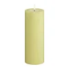 Deluxe Homeart Real Flame LED Bloklys Ø 7,5 x H 20 cm - Stearin/resin - Lys gul