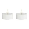 Deluxe Homeart Real Flame LED Fyrfadslys - 2 stk. Ø 6,1 cm - Hvid