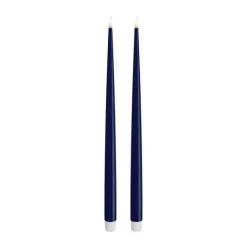 Deluxe Homeart Real Flame LED Kertelys Ø 2,2 x H 38 cm - Stearin - Royal blue