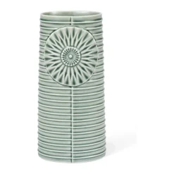 Dottir Pipanella Lines Vase H 18,1 cm - Porcelæn - Grøn