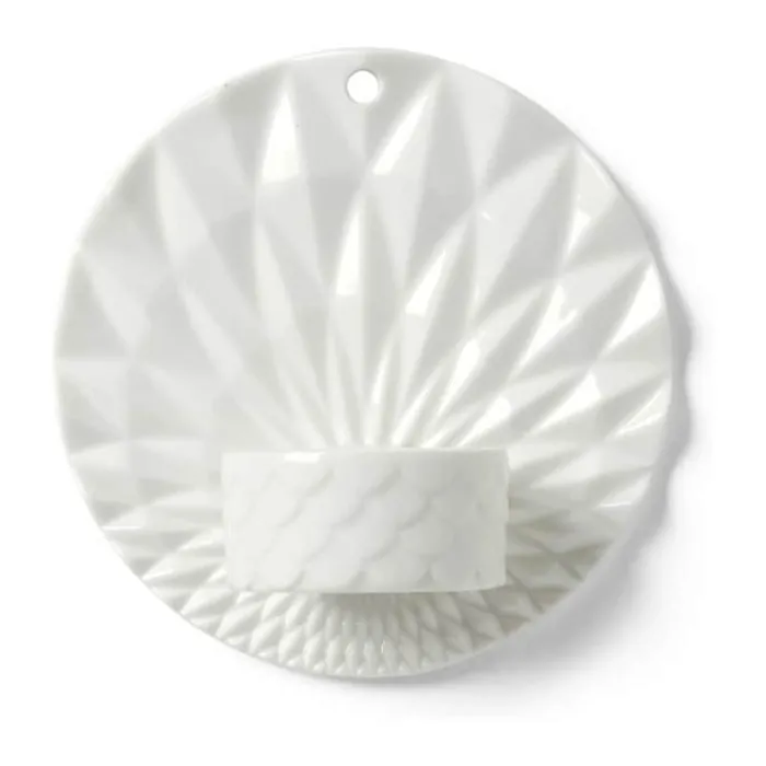 Dottir Pipanella Væghængt Fyrfadsstage H 11,5 cm - Porcelæn - Hvid