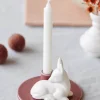 Dottir Sweet Stories Fawn Lysestage H 6,2 cm - Porcelæn - Dusty rose