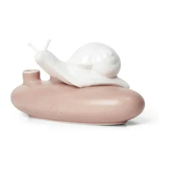 Dottir Sweet Stories Snail Vase H 5,5 cm - Porcelæn - Rose