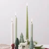 Dottir Winter Stories Woodland Adventstage H 14,6 x B 23,3 cm - Porcelæn - White/green/brown