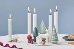 Dottir Winter Stories Woodland Adventstage H 14,6 x B 23,3 cm - Porcelæn - White/green/brown