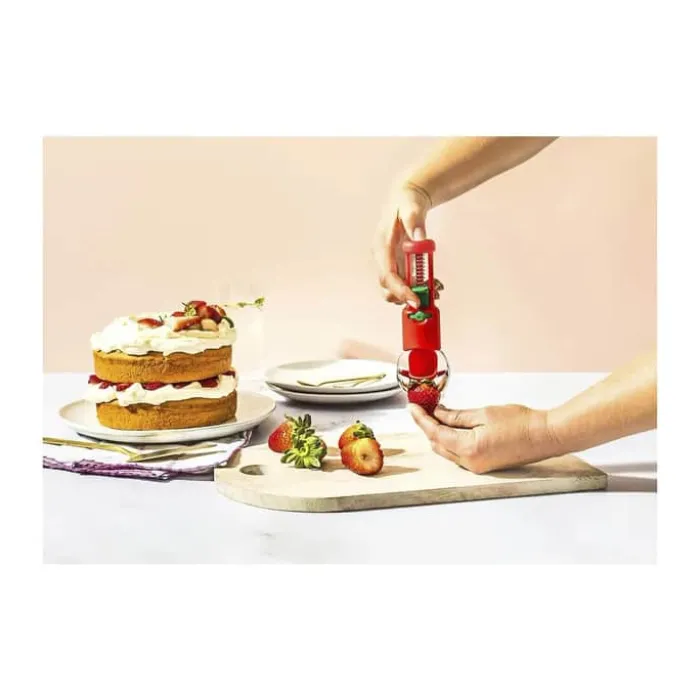 Dreamfarm Frugtudstener L 12,5 cm - Rustfrit stål - Rød