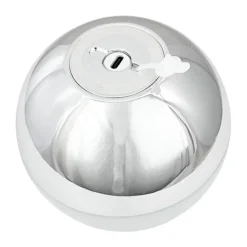 Dyberg Larsen Alba LED Bordlampe Ø 11 x H 11 cm - Plastik - Hvid/krom